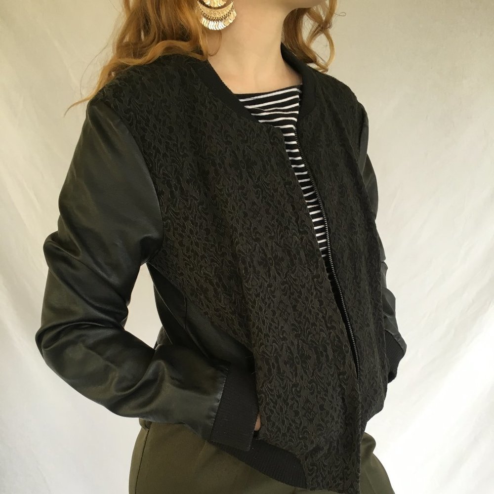 Black Pleather Black Jacket